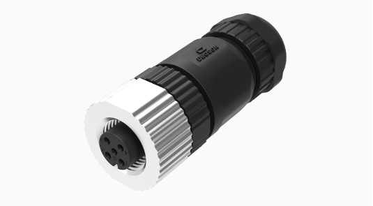 Đầu nối tròn (Connecter ) M12,A-Code,5 Pin,loại thẳng,đầu nối âm. Đầu nối bằng vít.