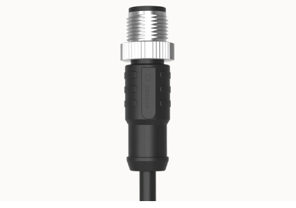 Đầu nối tròn liền cáp đúc (Connecter ) M12, 4 Pin,loại thẳng,đầu nối dương.dây cáp đúc 1 mét,2 mét và nhiều mét cáp theo yêu cầu.