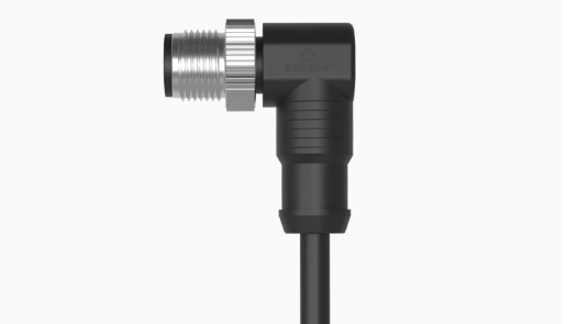 Đầu nối tròn liền cáp đúc (Connecter ) M12, 5 Pin,loại vuông góc.dây cáp đúc 1 mét,2 mét và nhiều mét cáp theo yêu cầu.