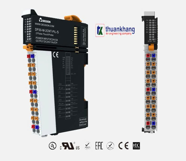 DF50-M-2CNT-PIL-5 là một mô-đun đếm xung 2 kênh, 5VDC (DF50-M-2CNT-PIL-5)