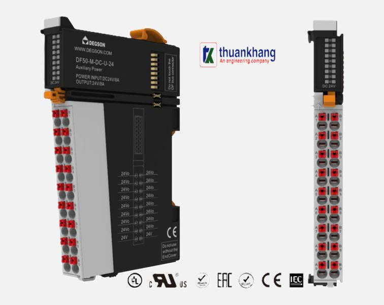 DF50-M-DC-U-24 là mô-đun phân phối điện áp 16 kênh, 24VDC (DF50-M-DC-U-24)