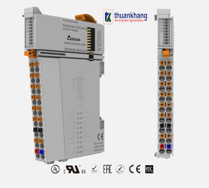 I/O MODULE , MÔ-ĐUN MỞ RỘNG VỚI 4 KÊNH ĐẦU RA ANALOG (DF58-M-4AO-UI-6)