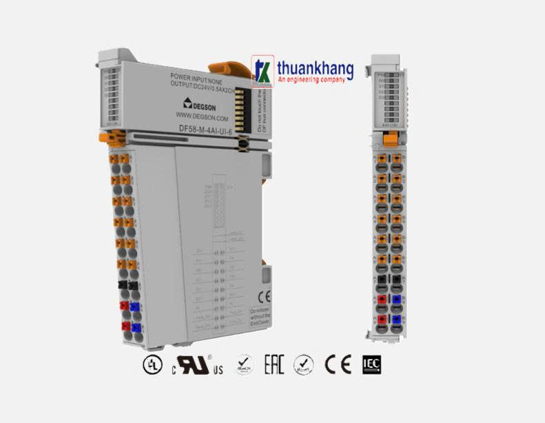 I/O MODULE , MÔ-ĐUN MỞ RỘNG VỚI 4 KÊNH ĐẦU VÀO ANALOG (DF58-M-4AI-UI-6)