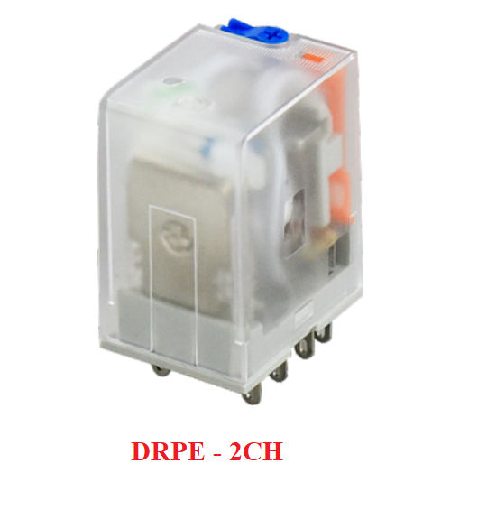 Rơle trung gian loại DRPE-2CH-LR-A220-07A(H), 2 cực , 8 chân , 220VAC/10A
